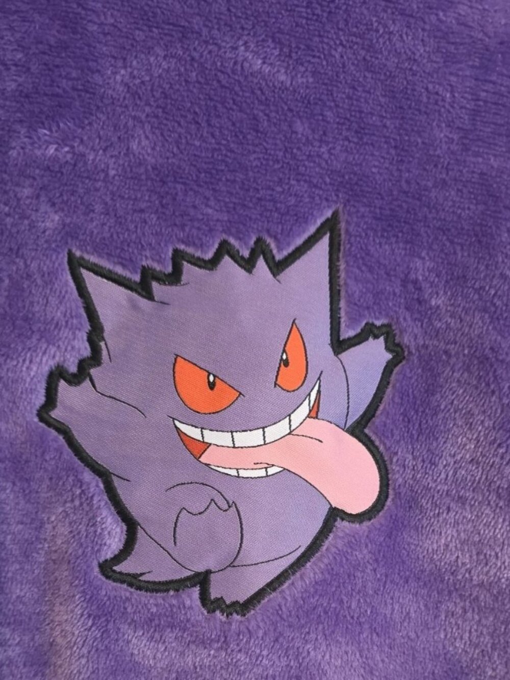 Pokemon Gengar Plush Purple Hoodie 3D Ears Cosplay Medium NWT - Picture 3 of 6
